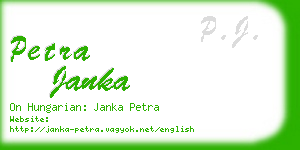 petra janka business card